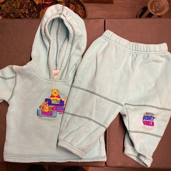 Vintage Disney World Toddler Set – Hoodie & Pants, 18–24 Months - Picture 1 of 6